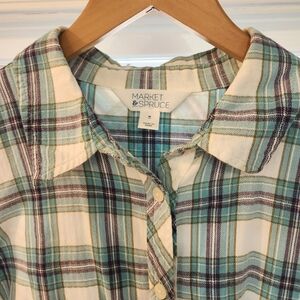 Market & Spruce Plaid Flannel Shirt